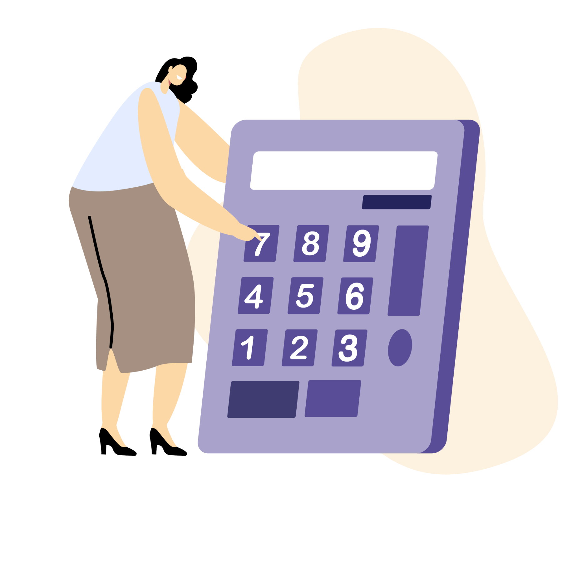 woman with calculator